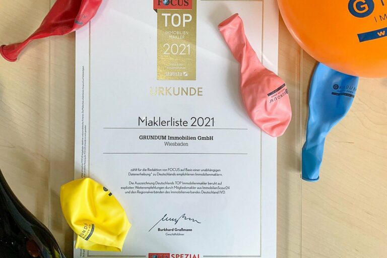 Zu TOP Immobilienmakler von FOCUS ernannt!