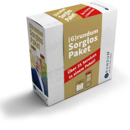 (G)rundum-Sorglos-Paket &mdash; Box-Mockup mit über 25 Premium-Leistungen