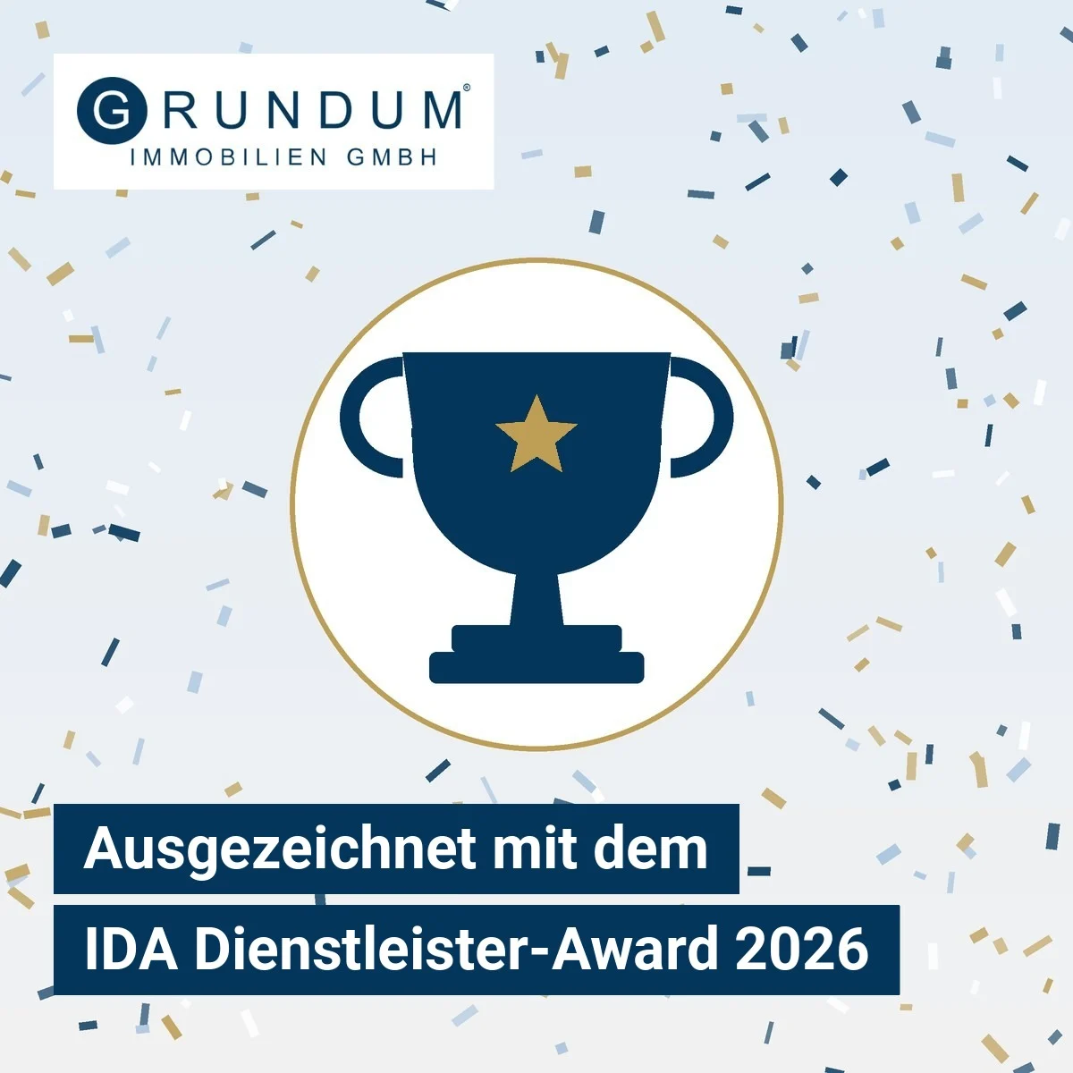 GRUNDUM Immobilien – ausgezeichnet mit dem IDA Dienstleister-Award 2026