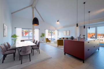 Exklusive barrierefreie Neubau-​Penthousewohnung mit 3 Dachterrassen in Altrheinnähe, 65462 Ginsheim-Gustavsburg, Penthouse